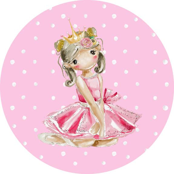 Painel Redondo Tecido Sublimado 3D Bailarina CRD - 219