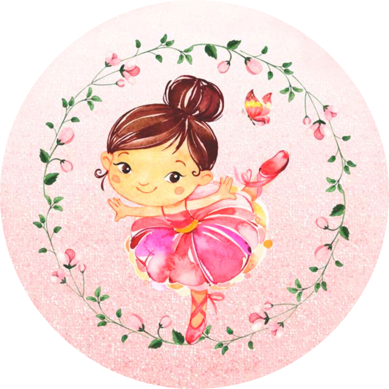 Painel Redondo Tecido Sublimado 3D Bailarina CRD - 222