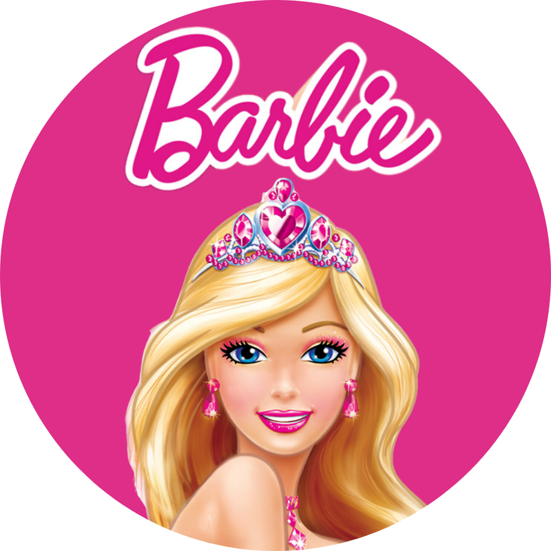 Painel Redondo Tecido Sublimado 3D Barbie CRD - 170
