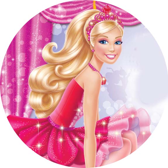 Painel Redondo Tecido Sublimado 3D Barbie CRD - 239