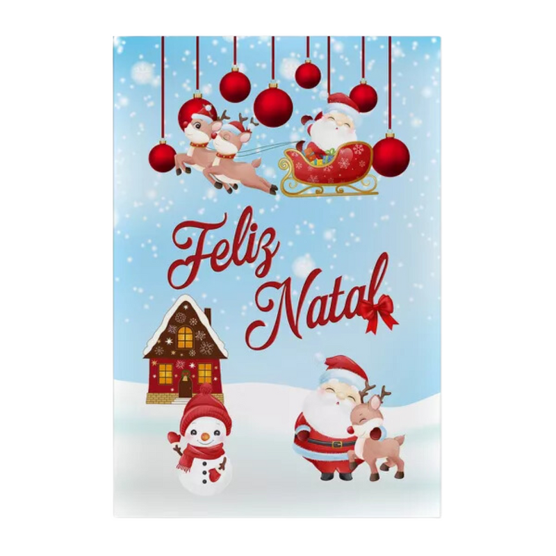 Painel Retangular Tecido Sublimado 3D Natal 1,50 X 2,20 CRT - 208