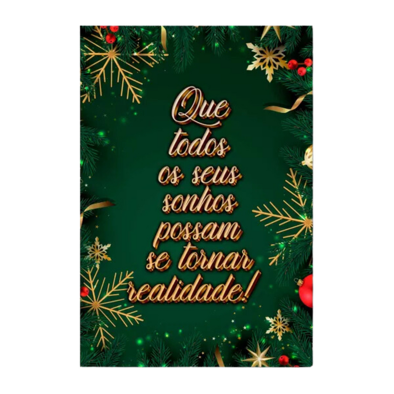 Painel Retangular Tecido Sublimado 3D Natal 1,50 X 2,20 CRT - 212