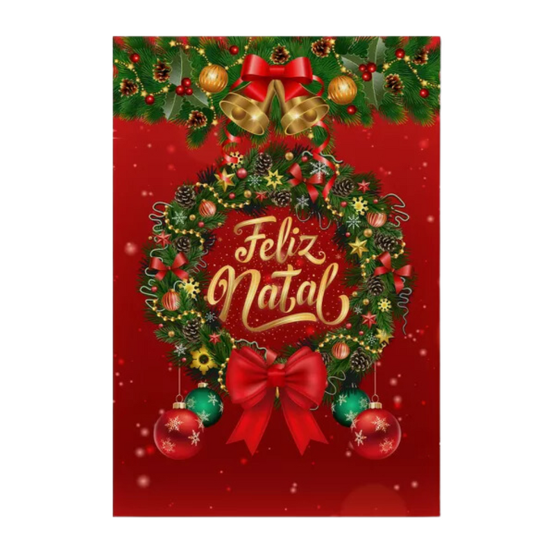 Painel Retangular Tecido Sublimado 3D Natal 1,50 X 2,20 CRT - 215