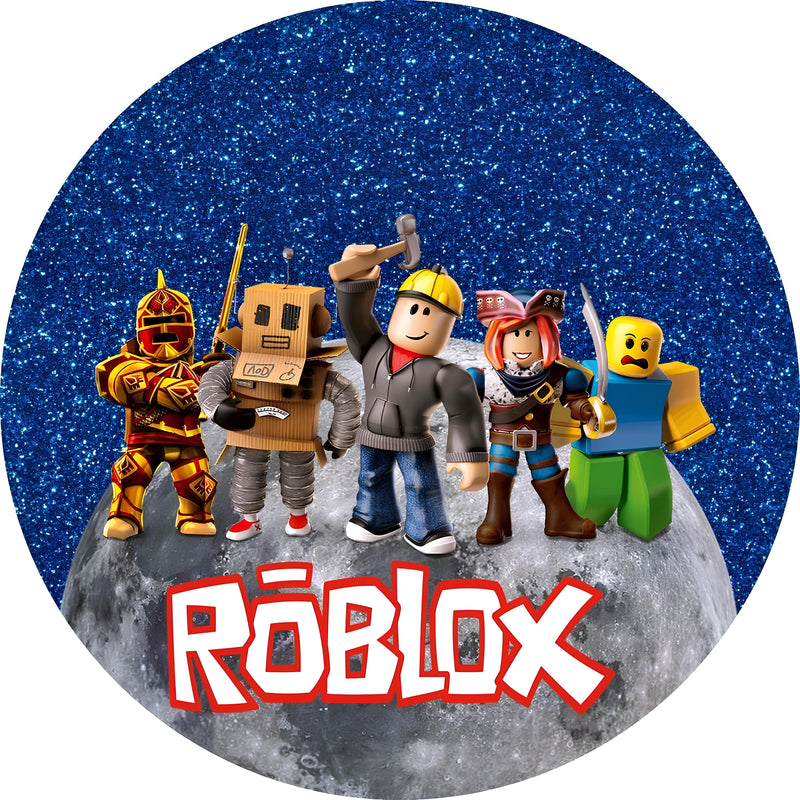 Capa Painel Redondo Mesa Roblox Sublimado C/ Elástico 50×50Cm 04