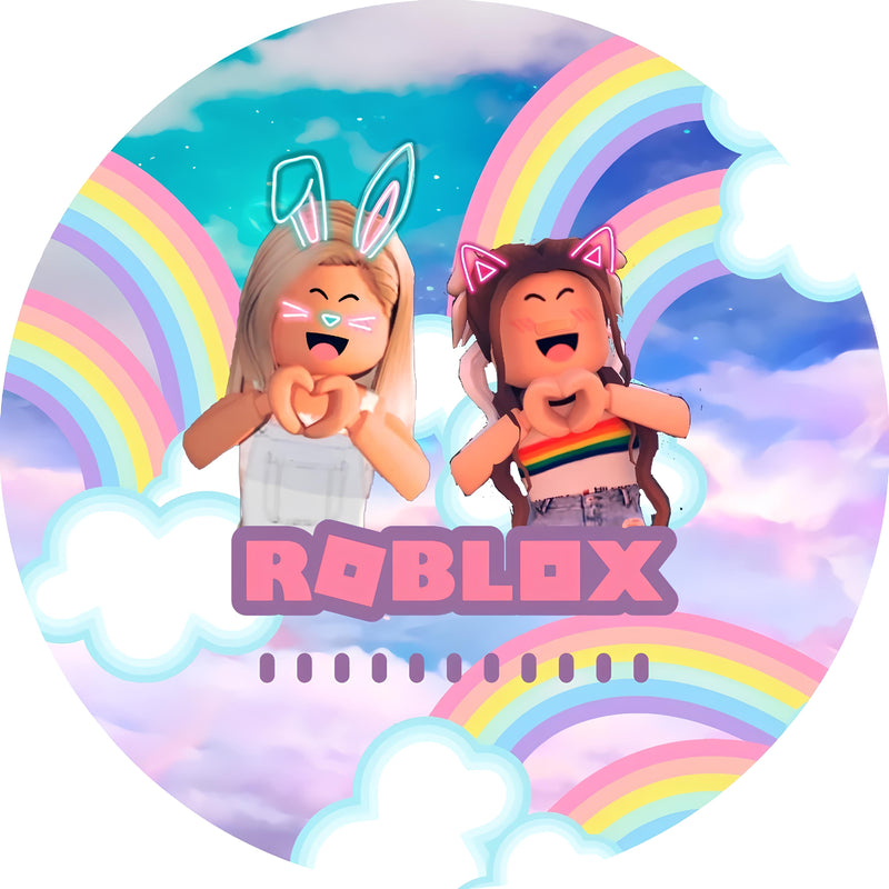 Capa Painel Redondo Mesa Roblox Sublimado C/ Elástico 50×50Cm 05