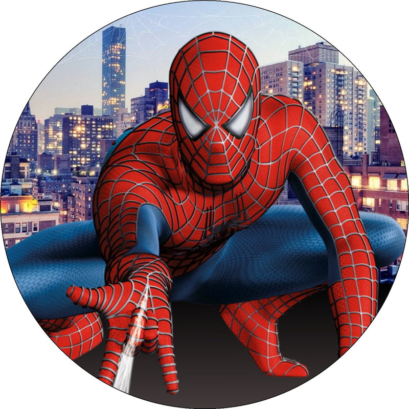 Capa Painel Redondo Mesa Homem Aranha Sublimado C/ Elástico 50×50Cm 17