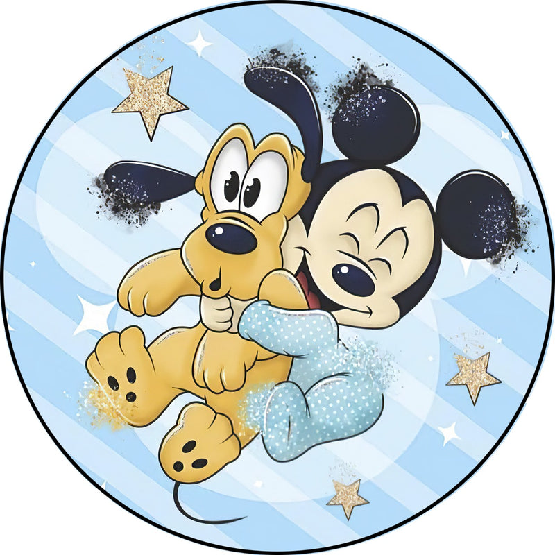 Capa Painel Redondo Mesa Mickey Sublimado C/ Elástico 50×50Cm 10