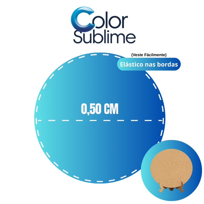 Capa Painel Redondo Mesa Fazendinha Sublimado C/ Elástico 50×50Cm 05