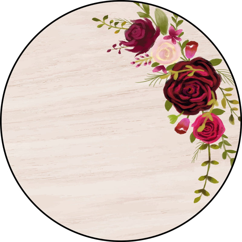 Capa Painel Redondo Mesa Floral Sublimado C/ Elástico 50×50Cm 07