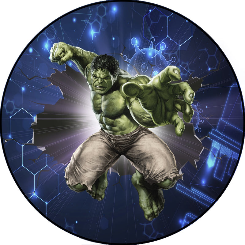 Capa Painel Redondo Mesa Hulk Sublimado C/ Elástico 50×50Cm 01