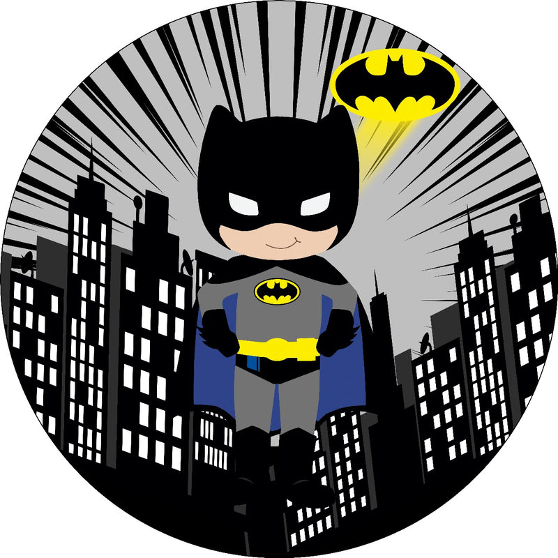 Capa Painel Redondo Mesa Batman Sublimado C/ Elástico 50×50Cm 01