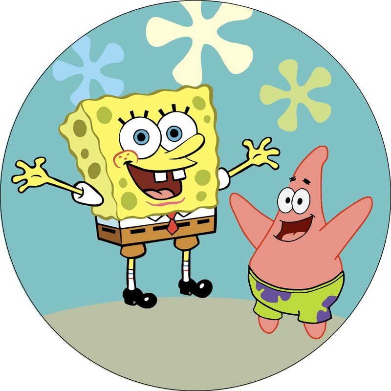 Capa Painel Redondo Mesa Bob Esponja Sublimado C/ Elástico 50×50Cm 04