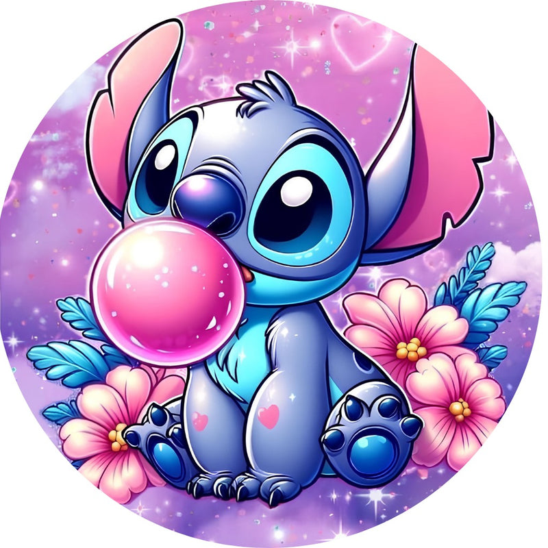 Capa Painel Redondo Mesa Lilo & Stitch Sublimado C/ Elástico 50×50Cm 17