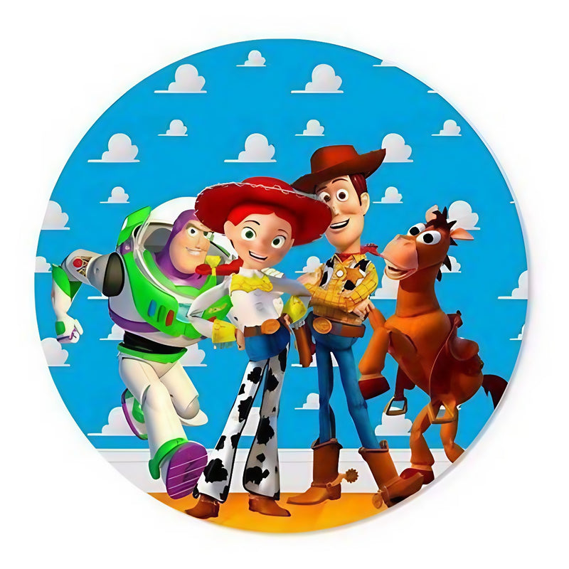 Capa Painel Redondo Mesa Toy Story Sublimado C/ Elástico 50×50Cm 03