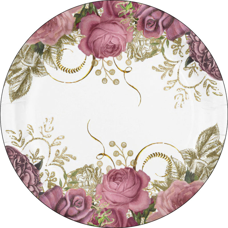 Capa Painel Redondo Mesa Floral Sublimado C/ Elástico 50×50Cm 31