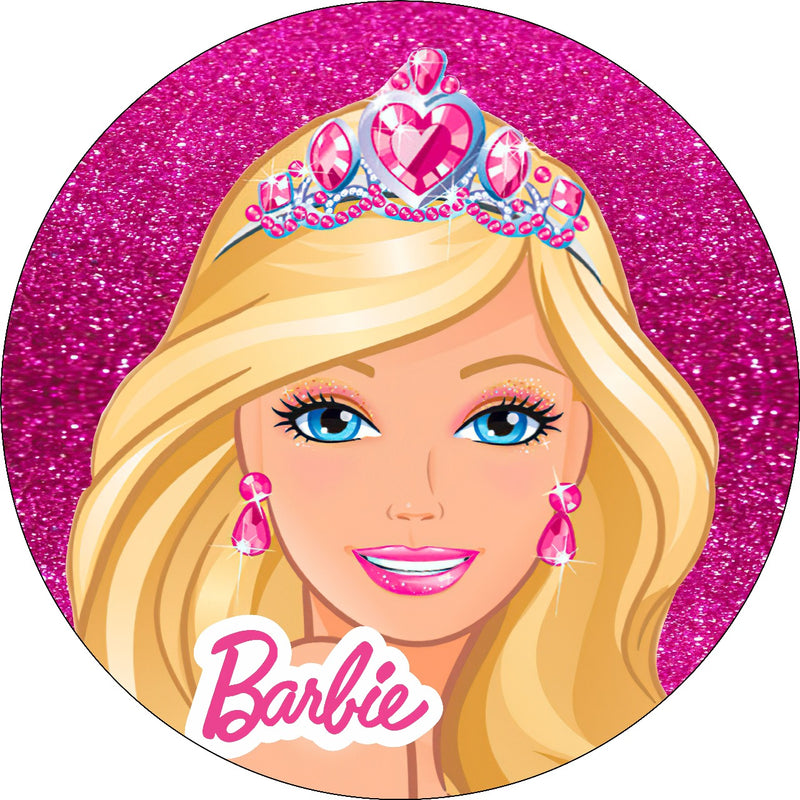 Capa Painel Redondo Mesa Barbie Sublimado C/ Elástico 50×50Cm 07