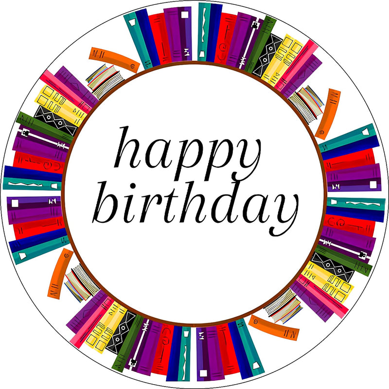 Capa Painel Redondo Mesa Happy Birthday Sublimado C/ Elástico 50×50Cm 14