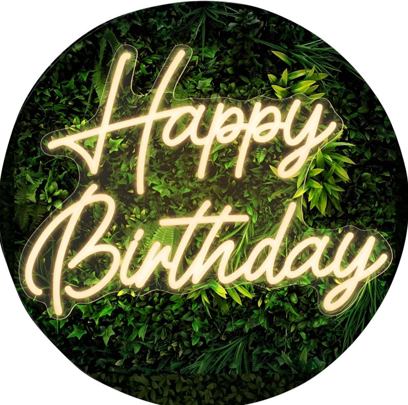 Capa Painel Redondo Mesa Happy Birthday Sublimado C/ Elástico 50×50Cm 20