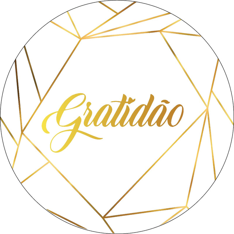 Capa Painel Redondo Mesa Gratidão Sublimado C/ Elástico 50×50Cm 10