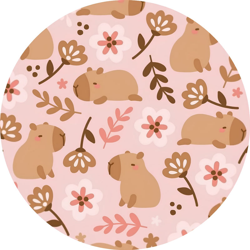 Capa Painel Redondo Mesa Capivara Sublimado C/ Elástico 50×50Cm 16