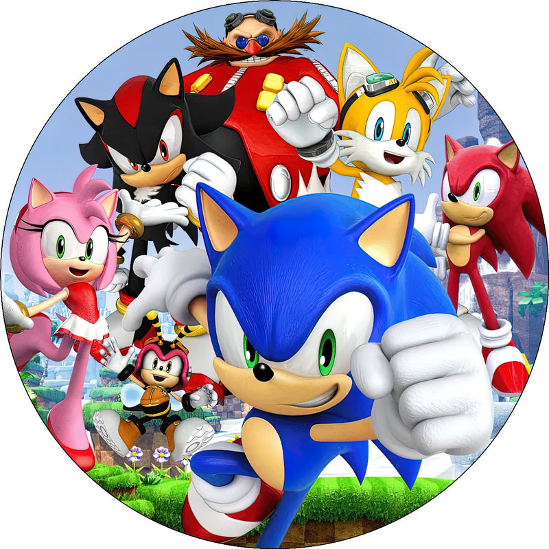 Capa Painel Redondo Mesa Sonic Sublimado C/ Elástico 50×50Cm 11