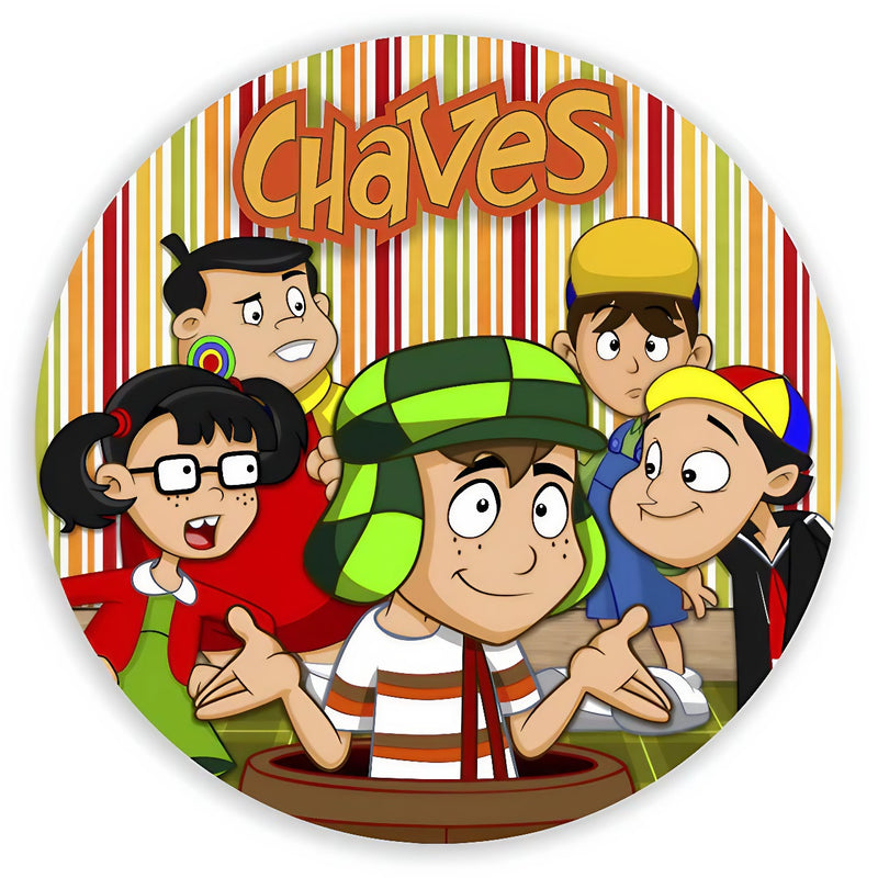 Capa Painel Redondo Mesa Chaves Sublimado C/ Elástico 50×50Cm 06